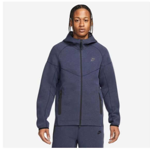 Nike NWT Mens Tech Fleece Zip Hoodie Blue Small